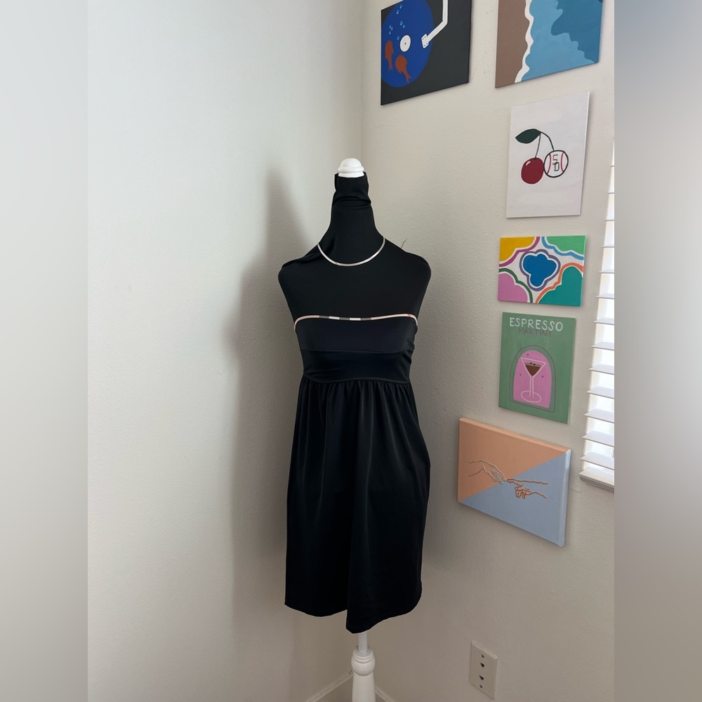 Burberry Black Strapless Mini Dress